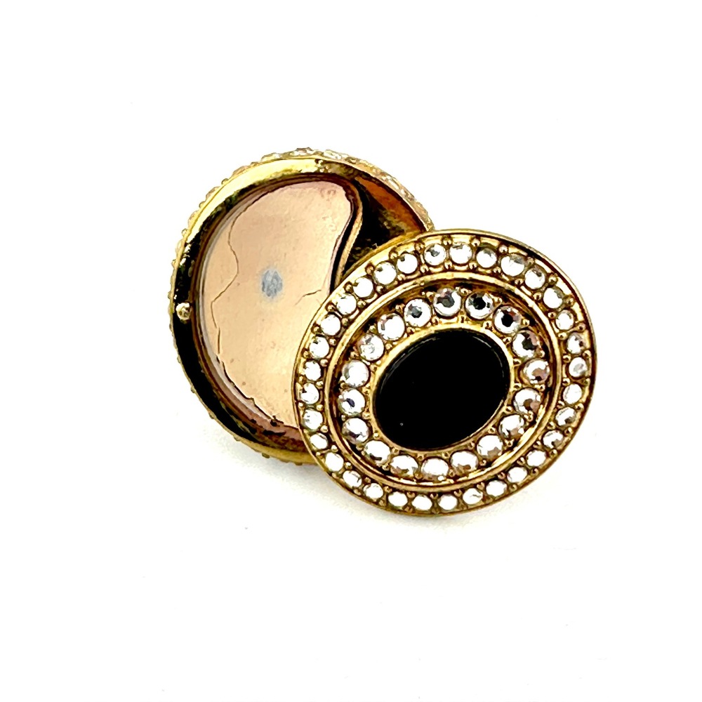Vintage Juicy Couture Perfume Ring Locket Couture Couture Gold Crystal Y2K Ring